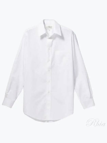 Pocket Cotton Long Sleeve Shirt White - MAISON MARGIELA - BALAAN 2