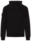 Wappen Patch Cotton Fleece Hoodie Black - STONE ISLAND - BALAAN 4