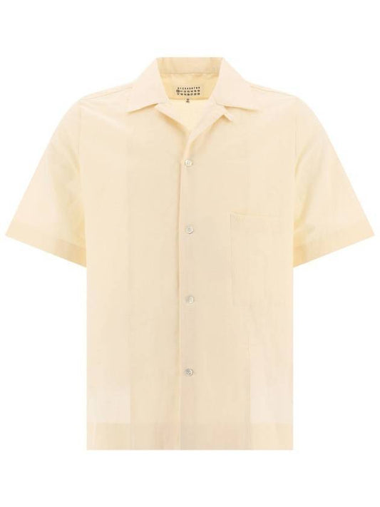 Lounge Short Sleeve Shirt Ivory - MAISON MARGIELA - BALAAN.