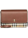 Vintage Check and Leather Penny Crossbody Bag Archive Beige Tan - BURBERRY - BALAAN 2