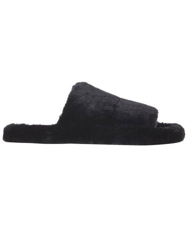 faux fur slippers black - DOLCE&GABBANA - BALAAN 1