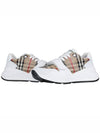 Ramsey Vintage Check Velcro Low Top Sneakers White Beige - BURBERRY - BALAAN 3