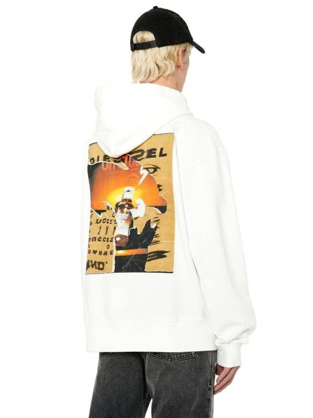 S Macs Poff Hoodie White - DIESEL - BALAAN 4