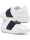 Men's Hidden Strap Rockstud Color Contrast Sneakers White Navy - VALENTINO - BALAAN 2