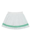 Women's Classic Logo Pleated Skirt White - SPORTY & RICH - BALAAN 3