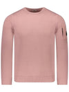 Lens Wappen Cotton Knit Top Pale Mauve - CP COMPANY - BALAAN 2