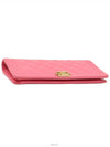 Pink Lambskin Boy Long Flap Wallet No 22 A80285 - CHANEL - BALAAN 4