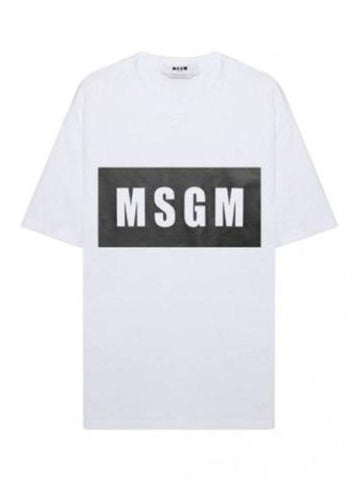short sleeve t-shirt box logo - MSGM - BALAAN 1