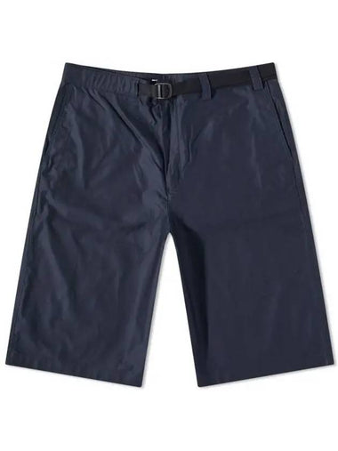 Belted Shorts Dark Navy - MAISON KITSUNE - BALAAN 1