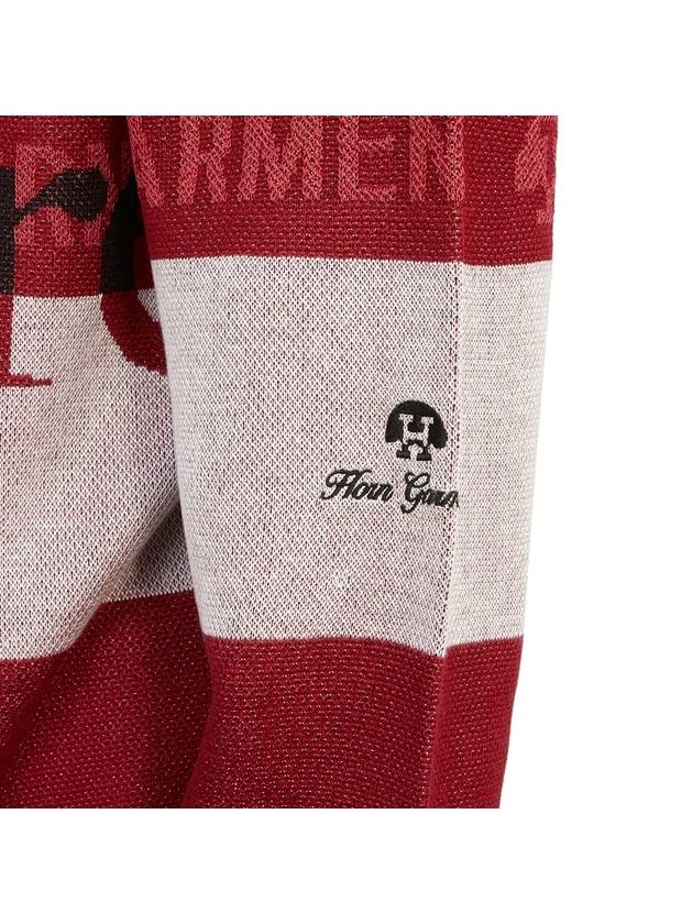 Golf Wear Knit HHM 2A AB52 RED - HORN GARMENT - BALAAN 9