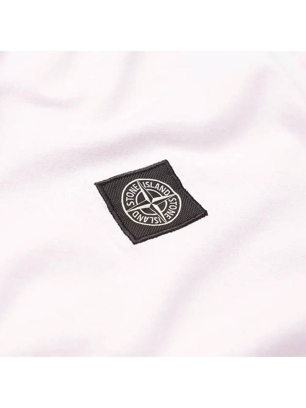 Logo Patch Short Sleeve T-Shirt Pink - STONE ISLAND - BALAAN 5