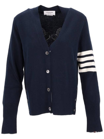 Intarsia Classic Cardigan Navy - THOM BROWNE - BALAAN 2