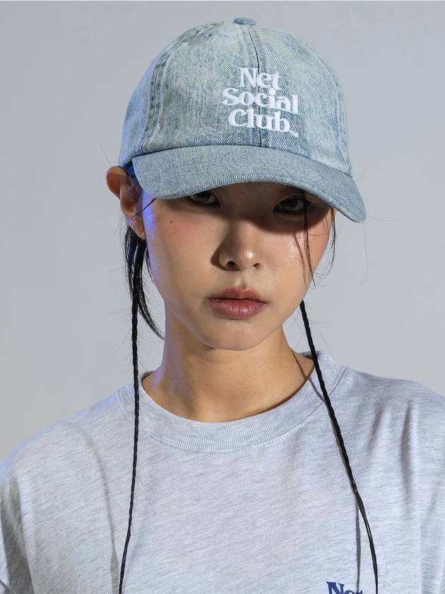 OG LOGO DENIM WASHED CAP L - NET SOCIAL CLUB - BALAAN 2