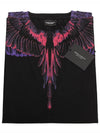 Men's Wings Print Short Sleeve T-Shirt Black - MARCELO BURLON - BALAAN 7