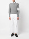 Baby Cable Cotton 4 Bar Crew Neck Knit Top Grey - THOM BROWNE - BALAAN 3