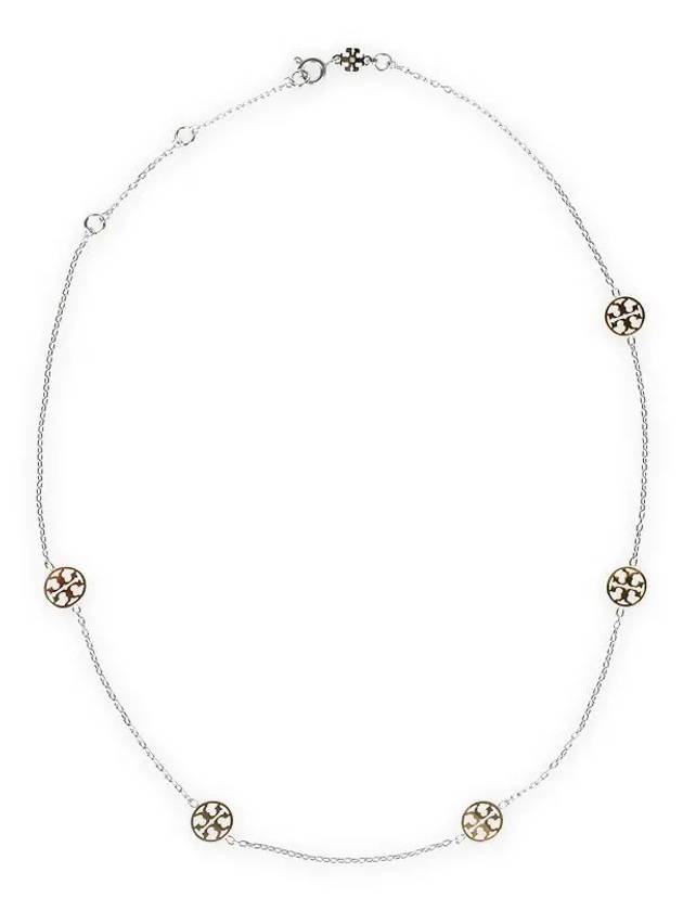 Miller Chain Link Necklace Silver - TORY BURCH - BALAAN 3