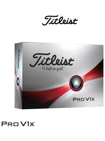 Acushnet Pro V1x Golf Ball Golf Ball White 4 Piece - TITLEIST - BALAAN 1