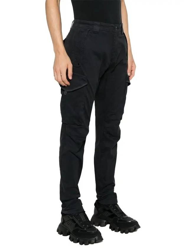 Stretch Sateen Ergonomic Lens Cargo Straight Pants Black - CP COMPANY - BALAAN 4