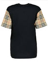 Vintage Check Sleeve Cotton Oversized T-shirt Black - BURBERRY - BALAAN 3