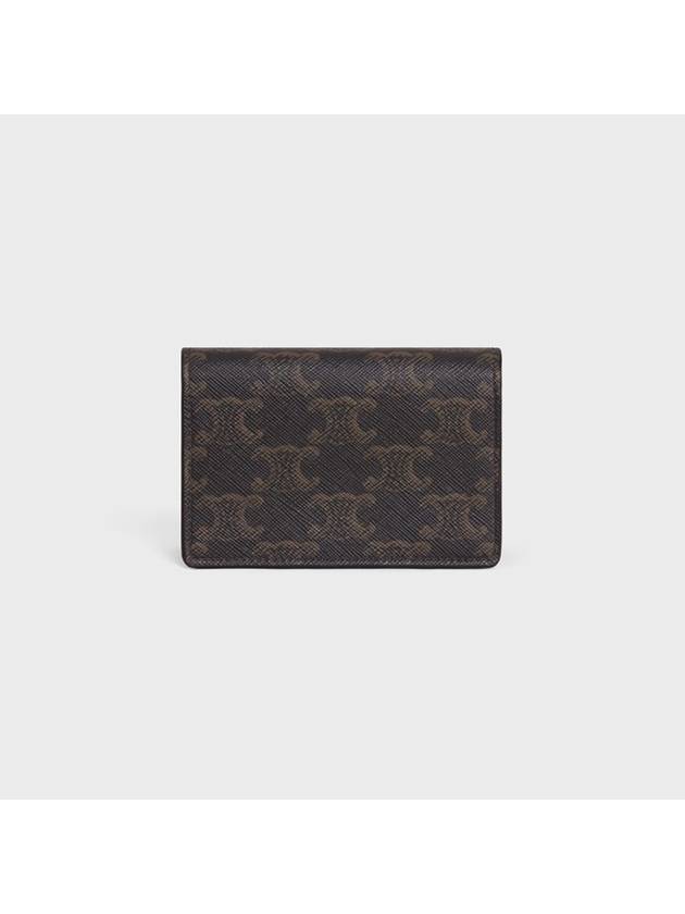 Triomphe Canvas Business Card Wallet Black - CELINE - BALAAN 5