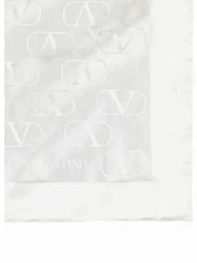 Toile Iconographe Wool Silk Scarf White - VALENTINO - BALAAN 2