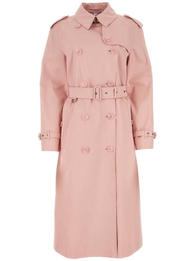 Cotton Gabardine Trench Coat Pink - BURBERRY - BALAAN 1