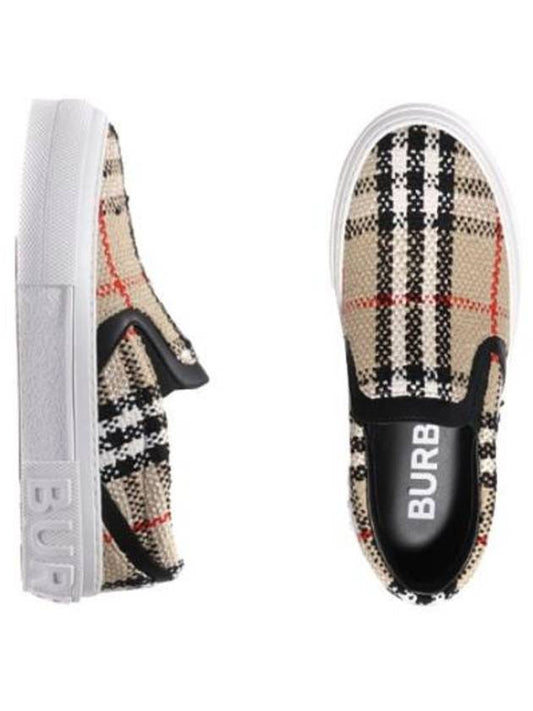 Slip-on Vintage Check Cotton Wool Blend Sneakers - BURBERRY - BALAAN 1