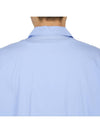 Poplin Pajamas Organic Cotton Short Sleeve Shirt Blue - TEKLA - BALAAN 8