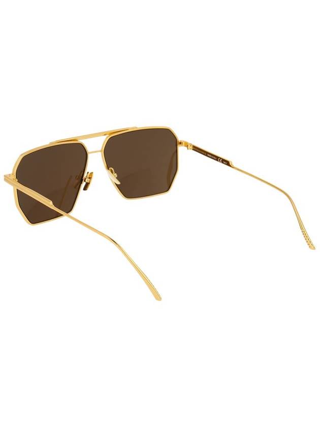 Eyewear Boeing Square Sunglasses Brown Gold - BOTTEGA VENETA - BALAAN 5