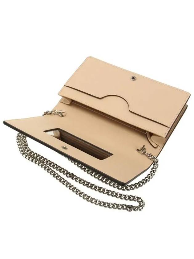 GG Marmont Chain Supreme Long Wallet Light Beige Ebony - GUCCI - BALAAN 5