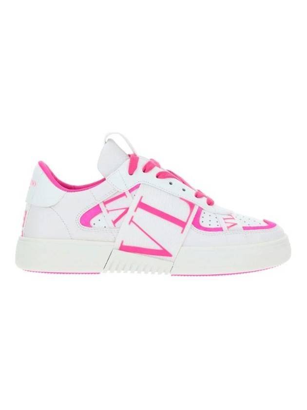 Women's Band Low Top Sneakers White Pink - VALENTINO - BALAAN 1