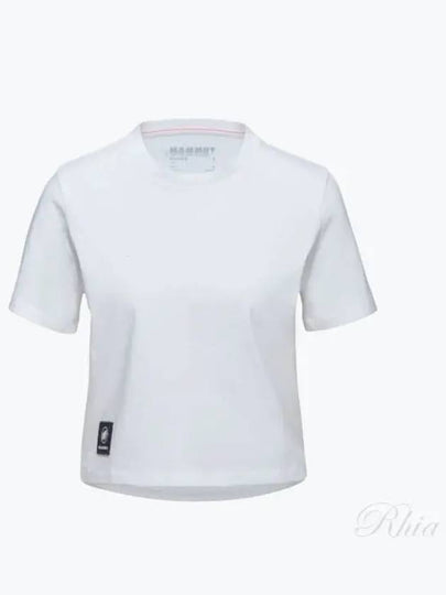 Women's Massone Patch Cropped Short Sleeve T-Shirt White - MAMMUT - BALAAN 2