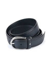 Horseshoe Buckle Business Line Leather Belt Navy - MONTBLANC - BALAAN 3