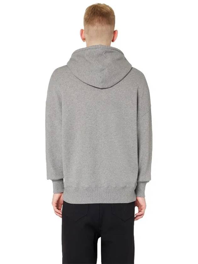 Men's Paris Logo Print Hoodie Grey - AMI - BALAAN 4