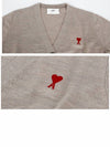 DP Sail Heart Logo Merino Wool Cardigan FKC111 KN0025 271 - AMI - BALAAN 7