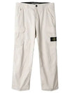 Pantaloni Comfort Fit Cargo Straight Pants Ivory - STONE ISLAND - BALAAN 2