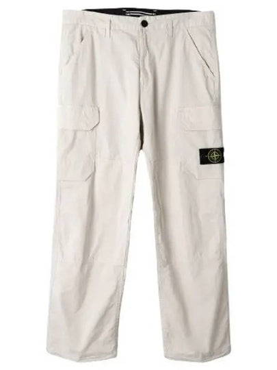 Pantaloni Comfort Fit Cargo Straight Pants Ivory - STONE ISLAND - BALAAN 2