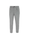 Men's Wool Banding Slacks Grey - AMI - BALAAN 1