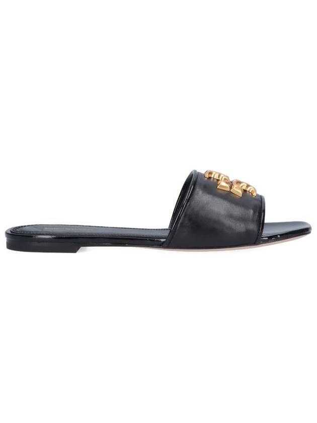 Logo Eleanor Slippers Black - TORY BURCH - BALAAN 2