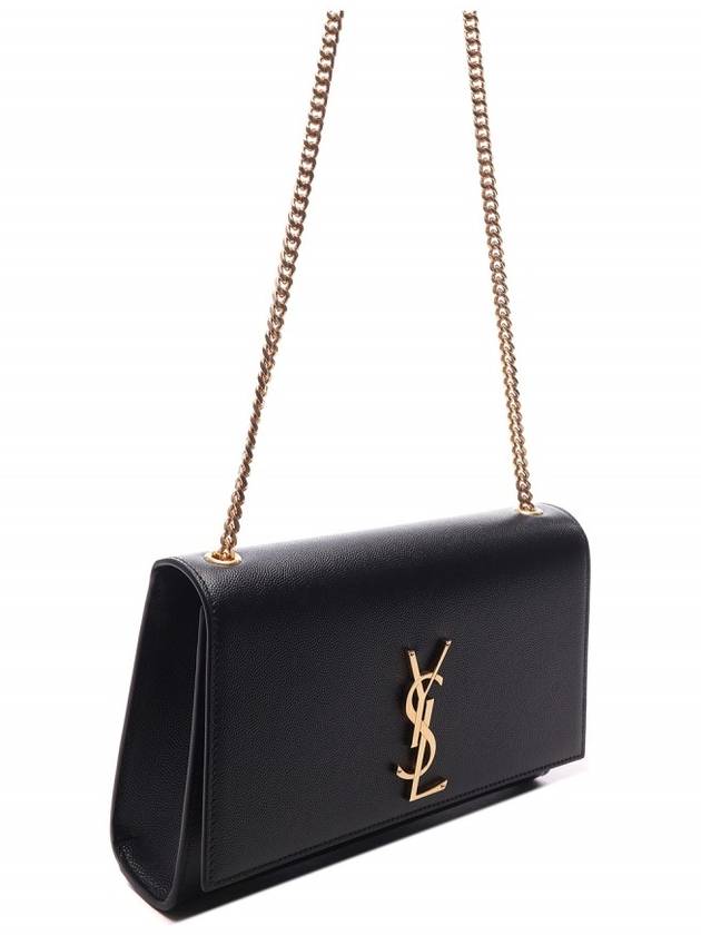 Monogram Kate Chain Gold Hardware Medium Cross Bag Black - SAINT LAURENT - BALAAN 4