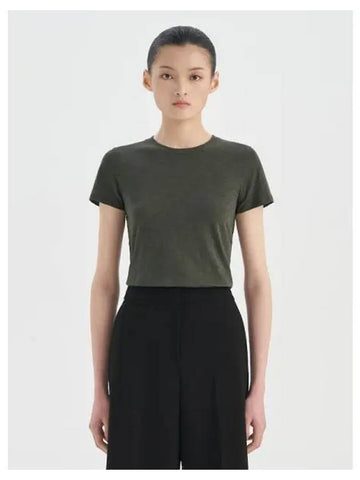 Women s Nebulous Cotton Rodiona T Shirt Dark Olive Domestic Product GM0024030654069 - THEORY - BALAAN 1