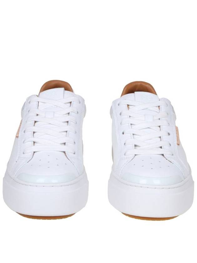 Ladybug Leather Low Top Sneakers White - TORY BURCH - BALAAN 4