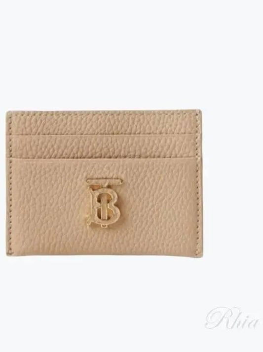 TB Grainy Leather Card Wallet Haute Beige - BURBERRY - BALAAN 2