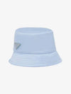 Re-Nylon Triangle Logo Bucket Hat Sky Blue - PRADA - BALAAN 3