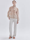 neck variation scarf detail organza blouse beige - LIE - BALAAN 6