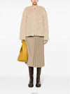 Wool Zip-Up Jacket Beige - MAX MARA - BALAAN 5