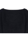 Le Crop Cardigan Alzou Black - JACQUEMUS - BALAAN.