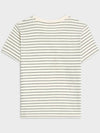 Triomphe Striped Jersey Regular Short Sleeve T-Shirt White - CELINE - BALAAN 3