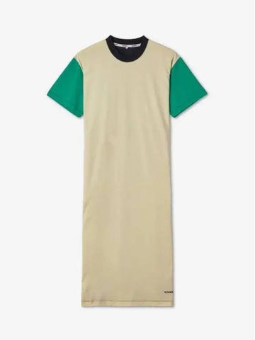 Short sleeve T shirt dress Beige Green Black CRTWWJER001COT0020126 - SUNNEI - BALAAN 1