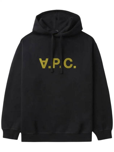 Logo Print Hoodie Black - A.P.C. - BALAAN 1